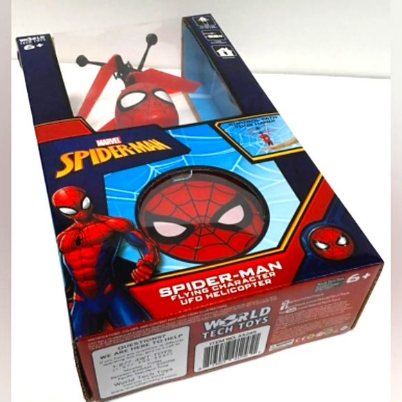 Spider-Man World Tech Marvel 3.5” Flying Figure UFO Helicopter - Picture 5 of 9